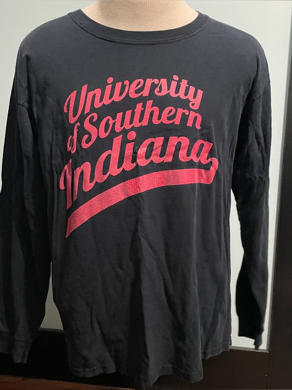 University of Southern Indiana size Large black long sleeve shirt